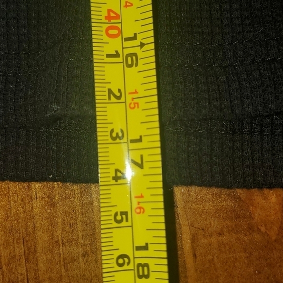 Black Long Sleeve Waffle Knit Crop Top with Purple Butterfly Medium - Picture 6 of 8